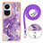 Custodia Silicone Gel Morbida Fantasia Modello Cover con Cinghia Cordino Mano YB5 per Oppo Reno10 5G