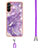 Custodia Silicone Gel Morbida Fantasia Modello Cover con Cinghia Cordino Mano YB5 per Samsung Galaxy Quantum4 5G