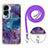 Custodia Silicone Gel Morbida Fantasia Modello Cover con Cinghia Cordino Mano YB7 per Huawei Honor 90 Lite 5G