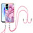 Custodia Silicone Gel Morbida Fantasia Modello Cover con Cinghia Cordino Mano YB7 per Huawei Honor 90 Lite 5G