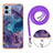 Custodia Silicone Gel Morbida Fantasia Modello Cover con Cinghia Cordino Mano YB7 per Motorola Moto E22