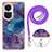 Custodia Silicone Gel Morbida Fantasia Modello Cover con Cinghia Cordino Mano YB7 per Oppo Reno10 5G