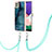 Custodia Silicone Gel Morbida Fantasia Modello Cover con Cinghia Cordino Mano YB7 per Samsung Galaxy A22s 5G Verde