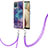 Custodia Silicone Gel Morbida Fantasia Modello Cover con Cinghia Cordino Mano YB7 per Samsung Galaxy M12