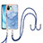 Custodia Silicone Gel Morbida Fantasia Modello Cover con Cinghia Cordino Mano YB7 per Xiaomi Mi 11 Lite 5G Blu