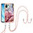 Custodia Silicone Gel Morbida Fantasia Modello Cover con Cinghia Cordino Mano YB7 per Xiaomi Mi 11 Lite 5G Multicolore