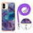 Custodia Silicone Gel Morbida Fantasia Modello Cover con Cinghia Cordino Mano YB7 per Xiaomi Redmi A1