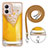 Custodia Silicone Gel Morbida Fantasia Modello Cover con Cinghia Cordino Mano YB8 per Motorola Moto G53 5G