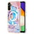 Custodia Silicone Gel Morbida Fantasia Modello Cover con Mag-Safe Magnetic per Samsung Galaxy Quantum4 5G Blu