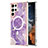 Custodia Silicone Gel Morbida Fantasia Modello Cover con Mag-Safe Magnetic per Samsung Galaxy S22 Ultra 5G Viola