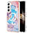 Custodia Silicone Gel Morbida Fantasia Modello Cover con Mag-Safe Magnetic per Samsung Galaxy S24 5G Blu