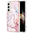 Custodia Silicone Gel Morbida Fantasia Modello Cover con Mag-Safe Magnetic per Samsung Galaxy S24 5G Rosa