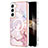 Custodia Silicone Gel Morbida Fantasia Modello Cover con Mag-Safe Magnetic per Samsung Galaxy S24 Plus 5G Rosa