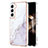 Custodia Silicone Gel Morbida Fantasia Modello Cover per Samsung Galaxy S24 5G Bianco