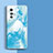 Custodia Silicone Gel Morbida Fantasia Modello Cover per Vivo X70 5G Blu