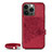 Custodia Silicone Gel Morbida Fantasia Modello Cover S01 per Apple iPhone 13 Pro Rosso