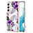 Custodia Silicone Gel Morbida Fantasia Modello Cover S01 per Samsung Galaxy S21 FE 5G Viola