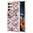 Custodia Silicone Gel Morbida Fantasia Modello Cover S01 per Samsung Galaxy S21 Ultra 5G Marrone