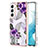 Custodia Silicone Gel Morbida Fantasia Modello Cover S01 per Samsung Galaxy S22 5G Viola