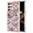 Custodia Silicone Gel Morbida Fantasia Modello Cover S01 per Samsung Galaxy S24 Ultra 5G Marrone