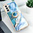 Custodia Silicone Gel Morbida Fantasia Modello Cover S02 per Samsung Galaxy S22 5G Blu