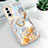 Custodia Silicone Gel Morbida Fantasia Modello Cover S02 per Samsung Galaxy S22 5G Grigio