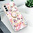 Custodia Silicone Gel Morbida Fantasia Modello Cover S02 per Samsung Galaxy S22 5G Rosa Caldo