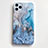 Custodia Silicone Gel Morbida Fantasia Modello Cover S03 per Apple iPhone 11 Pro Max Cielo Blu