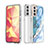 Custodia Silicone Gel Morbida Fantasia Modello Cover S03 per Samsung Galaxy S21 5G Blu