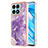 Custodia Silicone Gel Morbida Fantasia Modello Cover Y01B per Huawei Honor X8a 4G Viola