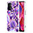 Custodia Silicone Gel Morbida Fantasia Modello Cover Y01B per OnePlus Nord N200 5G Viola