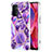 Custodia Silicone Gel Morbida Fantasia Modello Cover Y01B per Oppo A54 5G Viola