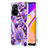 Custodia Silicone Gel Morbida Fantasia Modello Cover Y01B per Oppo A94 5G Viola