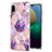 Custodia Silicone Gel Morbida Fantasia Modello Cover Y01B per Samsung Galaxy A02 Lavanda