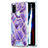 Custodia Silicone Gel Morbida Fantasia Modello Cover Y01B per Samsung Galaxy A21s Viola