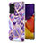 Custodia Silicone Gel Morbida Fantasia Modello Cover Y01B per Samsung Galaxy A25 5G Viola