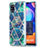 Custodia Silicone Gel Morbida Fantasia Modello Cover Y01B per Samsung Galaxy A31 Verde Notte