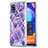 Custodia Silicone Gel Morbida Fantasia Modello Cover Y01B per Samsung Galaxy A31 Viola