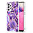 Custodia Silicone Gel Morbida Fantasia Modello Cover Y01B per Samsung Galaxy A33 5G Viola