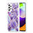 Custodia Silicone Gel Morbida Fantasia Modello Cover Y01B per Samsung Galaxy A52 4G Viola