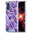 Custodia Silicone Gel Morbida Fantasia Modello Cover Y01B per Samsung Galaxy S20 FE (2022) 5G Viola