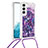 Custodia Silicone Gel Morbida Fantasia Modello Cover Y02B per Samsung Galaxy S22 5G Viola