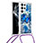 Custodia Silicone Gel Morbida Fantasia Modello Cover Y02B per Samsung Galaxy S23 Ultra 5G Blu