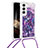 Custodia Silicone Gel Morbida Fantasia Modello Cover Y02B per Samsung Galaxy S24 5G Viola