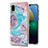 Custodia Silicone Gel Morbida Fantasia Modello Cover Y03B per Samsung Galaxy A02 Blu