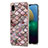 Custodia Silicone Gel Morbida Fantasia Modello Cover Y03B per Samsung Galaxy A02 Marrone