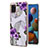 Custodia Silicone Gel Morbida Fantasia Modello Cover Y03B per Samsung Galaxy A21s Viola