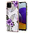 Custodia Silicone Gel Morbida Fantasia Modello Cover Y03B per Samsung Galaxy A22 4G Viola