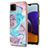 Custodia Silicone Gel Morbida Fantasia Modello Cover Y03B per Samsung Galaxy A22 5G Blu