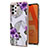 Custodia Silicone Gel Morbida Fantasia Modello Cover Y03B per Samsung Galaxy A32 5G Viola